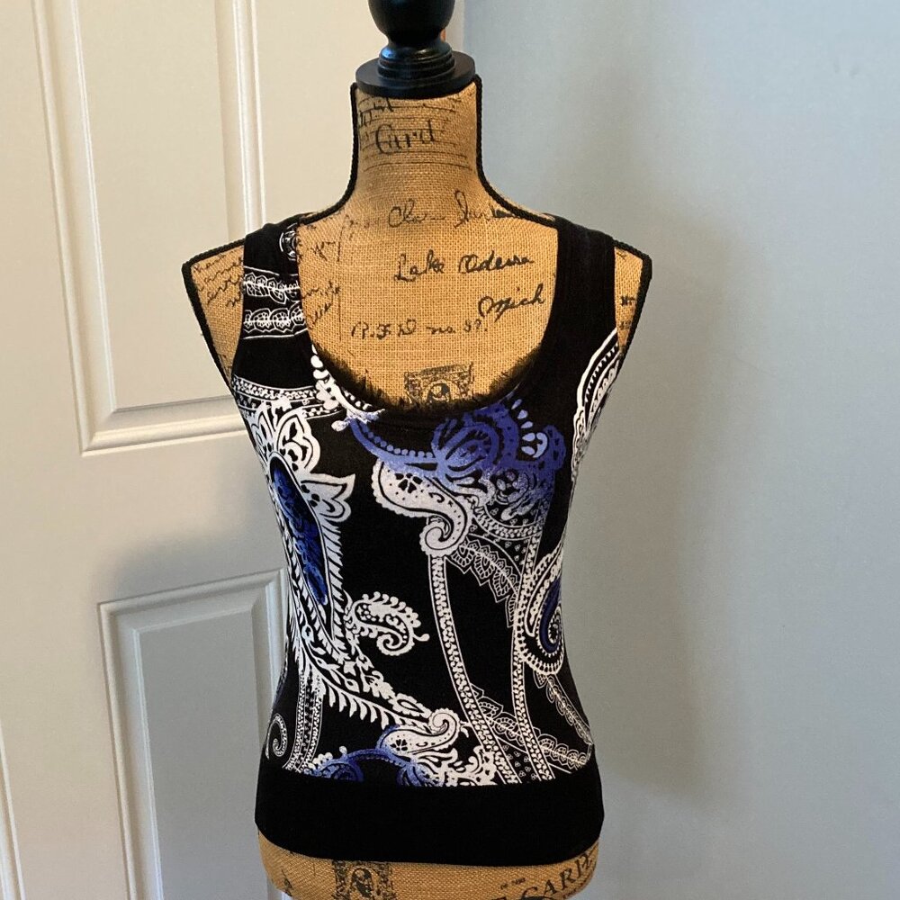 Paisley Tank Top Women Size XS White House Black Market